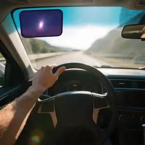 ZATUTO 정적 접착 자동차 창문 그늘 (2팩 9.84 * 7인치) 확장 가능한 태양 측면 햇빛 차단 앞유리 가리개