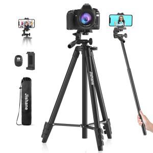 71인치 카메라 리모컨 스마트폰 포함 카메라와 삼각대 경량 호환되는 홀더 휴대폰 무선 6파운드 최대 가방 삼각대 스탠드 하중 휴대용 다용도