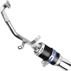 FLYPIG 고성능 GY6 150cc 머플러 배기 파이프 키트 교체용 시스템 쇼트 125cc 4행정 (블랙)