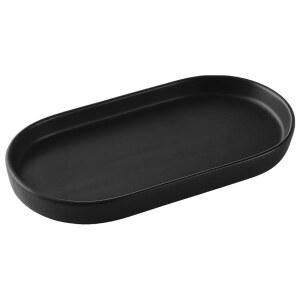 지아 매트 블랙 트레이 디스펜서 장식용 8인치 커메스틱 욕실 세라믹 원형 링 정리 조리대 홀더, 주방 싱크대 비누 주얼리 접시 배니티 - 트레이, 접시,