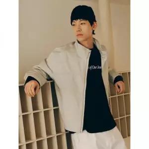 에잇세컨즈 코튼 하이넥 블루종 아이보리 424239JY80 417449