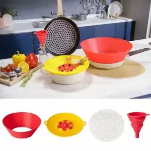 [etv] 실리콘 주방방패 조리도구세트 주방용품 기름방패/깔대기