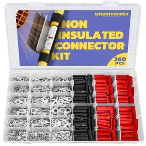 자동차 해양 산업용 배선용 3 1 열수축 튜브가 장착된 하이스트로니카 비절연 와이어 커넥터 키트 360 PCS