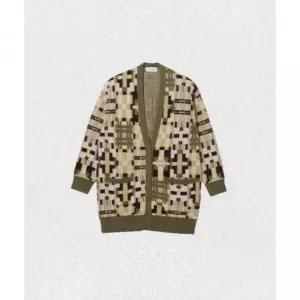 매장정품 라코스테 LACOSTE 여성 자카드 그래픽 롱 가디건 AF6121-55N AAI LSMA 1442142