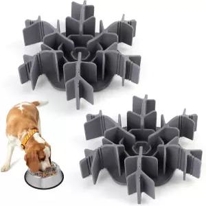 바투케 개 슬로우 피더 인서트 9개의 흡입 컵이 있는 2개의 PCS 조절 가능한 실리콘 피딩 볼 길이 4.7-7은