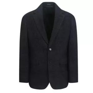 파렌하이트지이크 블루멜란지 울 실크 텍스쳐 체크 싱글자켓 FJEAX4107_JK