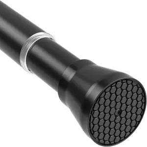 창문용 텐션 로드 28~48인치 블랙 커튼 드릴 조정 가능 옷장 출입구용 팽창식 압력 스프링