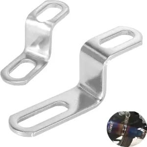 YehVeh 2팩 모터사이클 배기 머플러 파이프 브래킷 행거 마운트 커넥터 Z 지지 스탠드 조인트 소음기