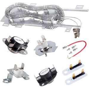 854471 건조기 발열체 업그레이드 279816 온도조절기 차단 279973 3392519 열 퓨즈, 메이태그, 켄모어, 주방, 소용돌이 등과 호환;