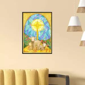 알루미늄 슬림액자 C005 어린양 A2사이즈 인테리어액자 그림액자 교회액자