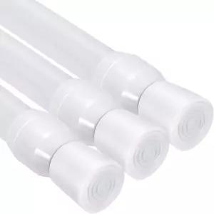 GGXL-KY 3팩 스프링 텐션 커튼봉 흰색 조절 가능한 41-71인치 직경 0.6인치 욕실용 확장 옷장봉 창문 옷장