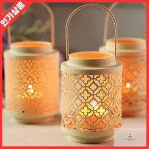 리즈 철제 캔들홀더 화이트 무드 인테리어 촛불 티라이트 감성소품, 집들이 선물용