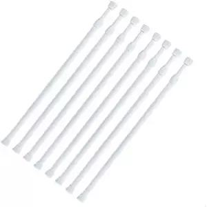 텐션 로드 28~48인치 8팩 스프링 조절 가능한 익스텐션 옷장 찬장 바 창문 주방 욕실 옷장용 얇은 커튼