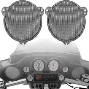 KZMPMT 교체 6.5인치 전면 메시 스피커 그릴 페어링 할리 스트리트 글라이드 일렉트라 울트라 리미티드