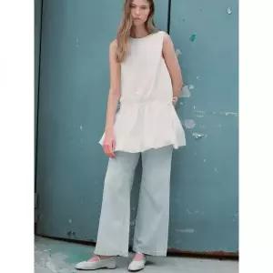 에잇세컨즈 와이드 밴딩 데님 스카이 블루 417559