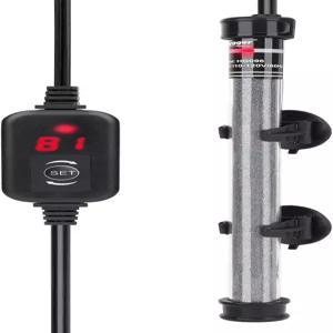 하이거 잠수식 수족관 히터 온도 조절기가 있는 100W 150W 200W 300W 조절식 물고기 타크 LED 디스플레이