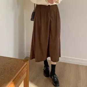 [신상오픈런]에이라인치마 클래식 종아리기장 백밴딩 코듀로이스커트 (29411980)