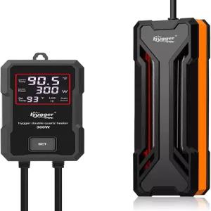 하이거 수족관 히터 300W/500W/800W/1000W 디지털 LED 컨트롤러와 지능형 방류수가 있는 잠수식 어항 담수