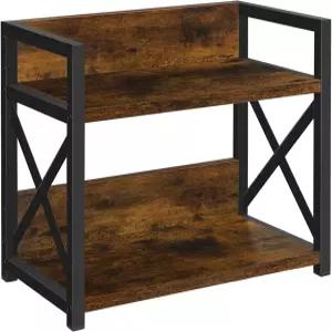 YINMIT 조리대 정리함 커피 바 액세서리 향신료 랙 카운터 선반 머그잔 컵 크림 시럽(러스틱 브라운