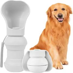 벨루펫 줌 반려견 물병 반려견용 휴대용 접이식 실리콘 야외 산책 하이킹 캠핑 그레이용 여행용 반려동물