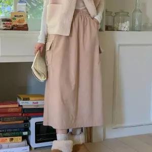 [다잇템]여자 FW 코듀로이 슬릿 카고치마 롱스커트_3 (30098341A)