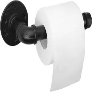 Jeasor 산업용 파이프 화장지 홀더 헤비 듀티 DIY 빈티지 러스틱 언 농가 스타일 롤 티슈 월 마운트 종이