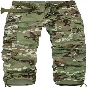 남성용 GSGGIG 카고 팬츠 카모 캐주얼 릴렉스 핏 BDU 하이킹 립스탑 워크 8 포켓 포함
