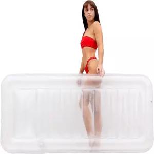 클리어 라운지 바이 로텔리 - 투명 팽창식 체이스 풀 플로트 수영장 파티를 위한 최소한의 미적 감각