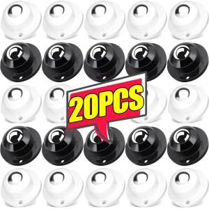 1/20x 자체 접착식 캐스터 휠 범용 360 ° 회전 끈끈한 도르래 강한 부하 바퀴 볼 베어링 캐비닛