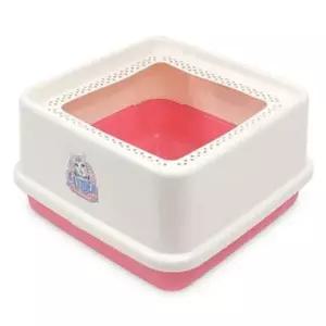 [에이치플러스몰]고양이 엣지 화장실 토일렛 캣 배변 스몰 핑크 강아지 애견 반려견