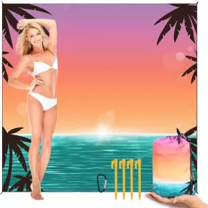 코센 비치 담요 방수 샌더프루프 대형 매트 79인치 X 118인치 퀵 드라이 야외 피크닉 여행 캠핑 하이킹 (