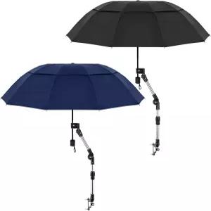 의자용 클라이시 2팩 대형 더블 캐노피 선 우산 사각 튜브 클램프 접이식 휴대용 비치 의자 골프 카트