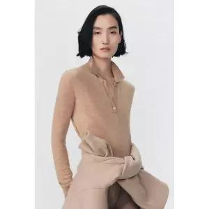 ZARA SOSHIOTSUKI X ZARA 울 폴로넥 바디수트 - 샌드