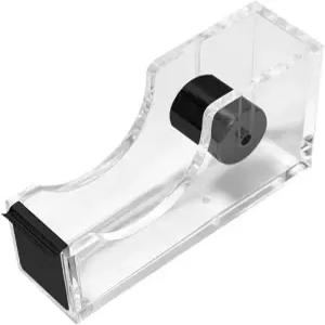 멀티베이 클리어 블랙 아크릴 테이프 디스펜서 책상 헤비 듀티용 1인치 코어 미끄럼 방지 데스크탑 접착