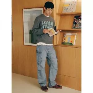 에잇세컨즈 카고 와이드핏 데님 팬츠 블루 264121GPMP 417820