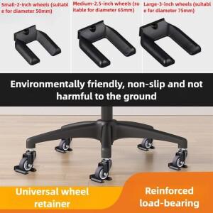 4피스 고무 사무실 의자 휠 스토퍼 가구 다리 캐스터 미끄럼 방지 패드 피트 바닥 보호대 긁힘