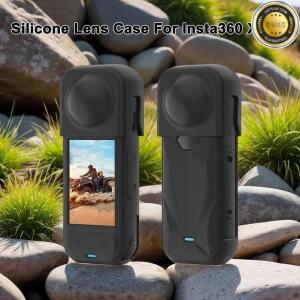 Insta360 X5 카메라 용 충격 방지 실리콘 보호 케이스 렌즈 캡이있는 전신 스킨 커버 긁힘 부드러운 고무