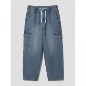 에잇세컨즈 경량 밴딩 카고 데님 팬츠 블루 417862