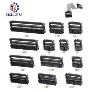 5피스 FC 6P/8/10/12/14/16/18/20/24/26/30/34/40/50 핀 2.54mm 피치 암 IDC 소켓 커넥터 리본 케이블