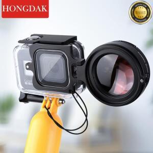 GoPro 11 10 9 8 용 16X 매크로 HD 필터 블랙 방수 케이스 다이빙 레드 퍼플 + 렌즈 캡 58mm 어댑터 링