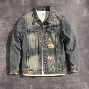 남성용 청자켓 봄가을 데님 헤비듀티 빈티지 자켓 상의 청 CH3