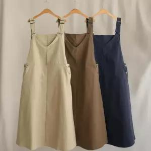 여성 브이넥 멜빵 A라인 롱원피스 가을 스타일 (40734331)