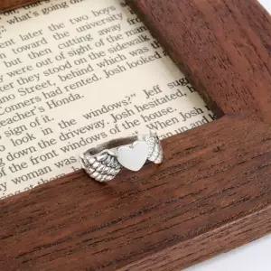 하트반지 키치 귀여운 천사 날개 실버링 (29987844)