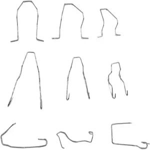 DSkoiph 9 PC 전구 범용 자동차 헤드라이트 클램프 고정용 스프링 클립 H1/H3/H4/H7 헤드램프 딥 호더