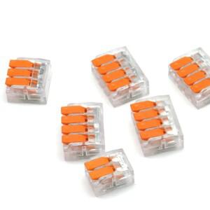 투명 커넥터 퀵 와이어링 터미널 프레스 타입 연결 결합기  3 포트  2 4 5 10 개