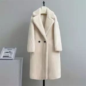 양털 모피코트 아우터 테디베어 롱 코트 자켓 롱기장 오버핏