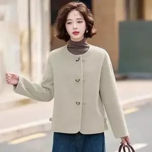 엘럽 여자 울 모직 봄가을 리버시블 코트 숏 도톰한 원템3