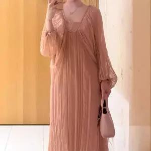 엘럽 여친 원피스 가을 쉬폰 프렌치핑크 유니크하고 이쁜 빅예쁜스커트 원템3