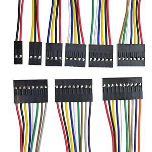 10피스 2.54mm  라인 2/3/4/5/6/7/8/9/10Pin 암 커넥터 (와이어 포함) 10cm PCB 용 단일/이중 헤드 점퍼 케