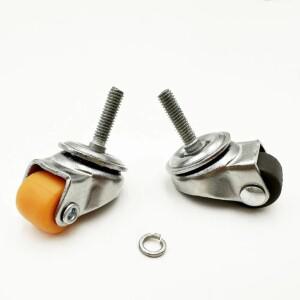 4개 0.5인치 소형 캐스터 바퀴 저소음 미니 소형 DIY 수납함 가구 가전제품